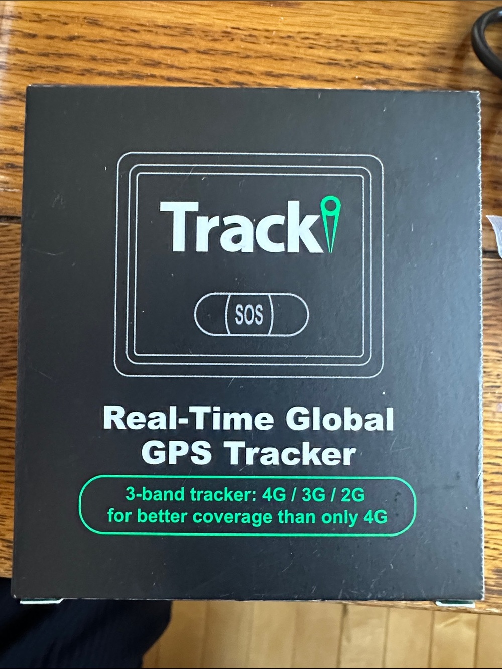 Track Real-Time Global GPS Tracker in Black with Green Accents